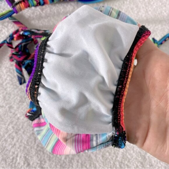 5/$25 Unitalla Colorful Striped String Bikini Swimwear Set XS - Picture 5 of 13